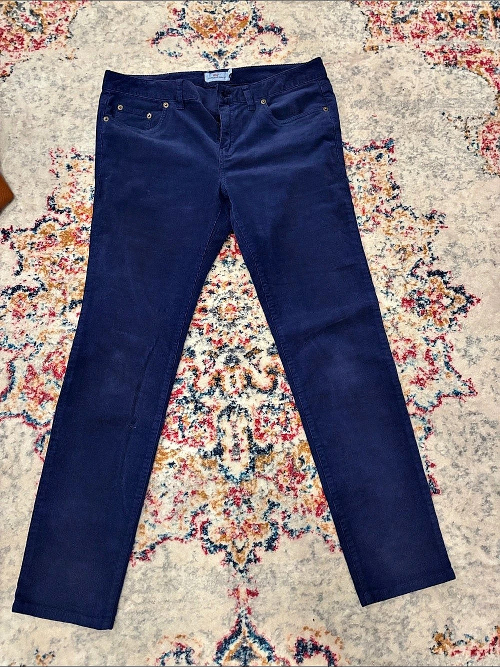 vineyard vines Women's Straight Leg Pants Blue Size 8 Like New